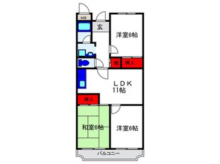 ﾍﾞﾙﾌｫ‐レ永楽荘の物件間取画像